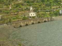 
 Viaduct submerged after a dam was built on the Douro Railway, April 2012